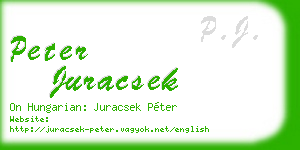 peter juracsek business card